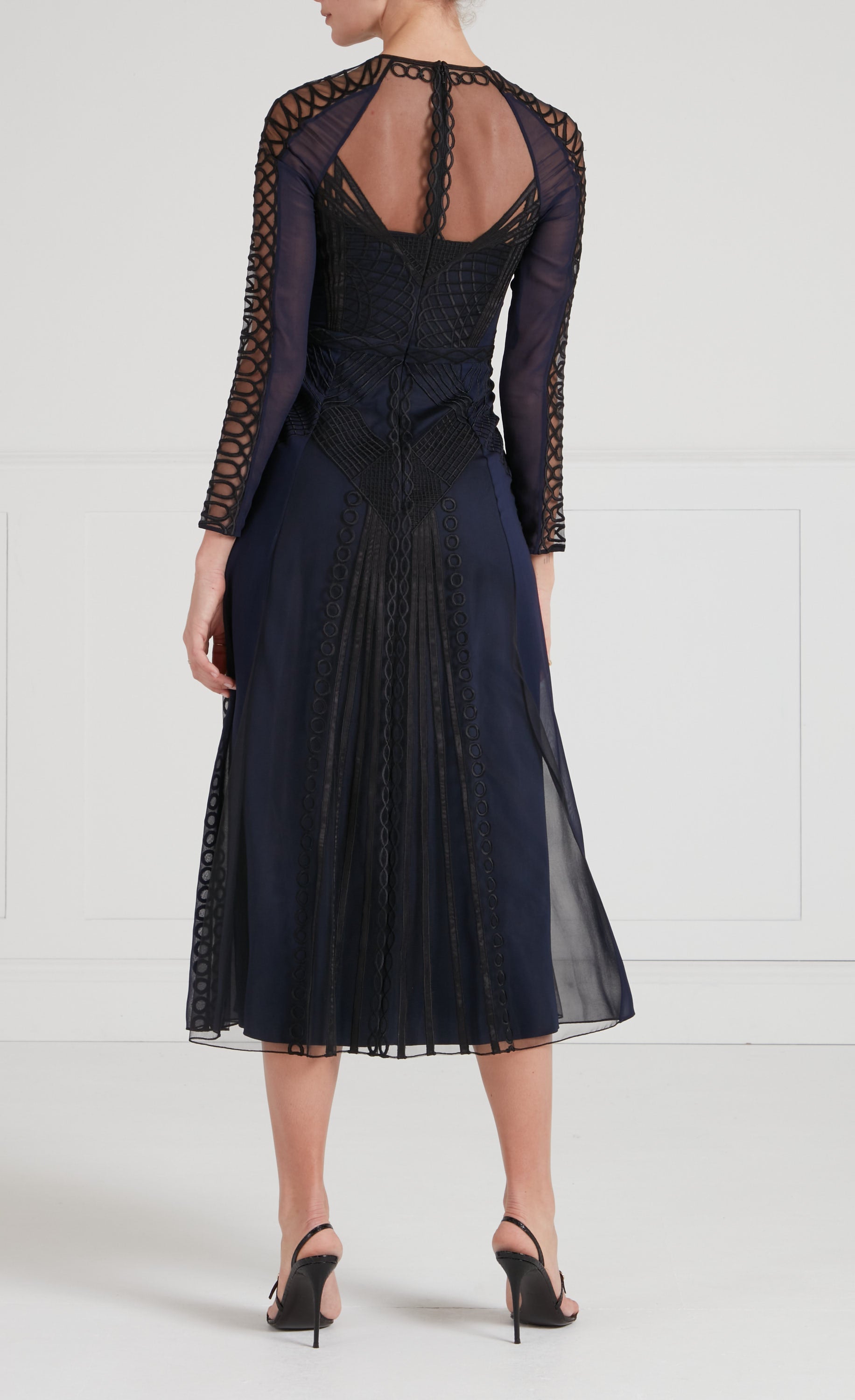 Ariel Sleeved Dress - Sapphire Blue