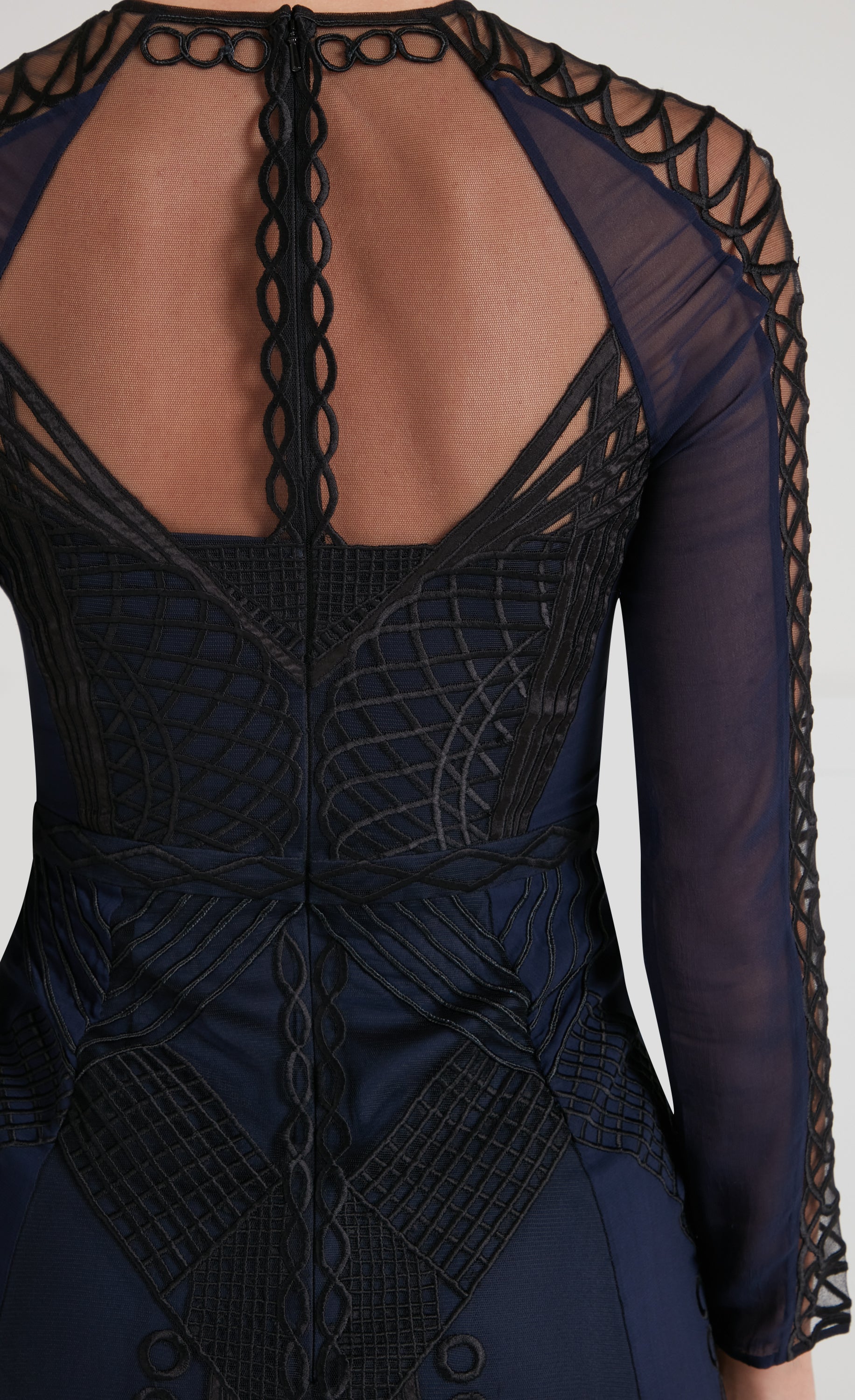 Ariel Sleeved Dress - Sapphire Blue