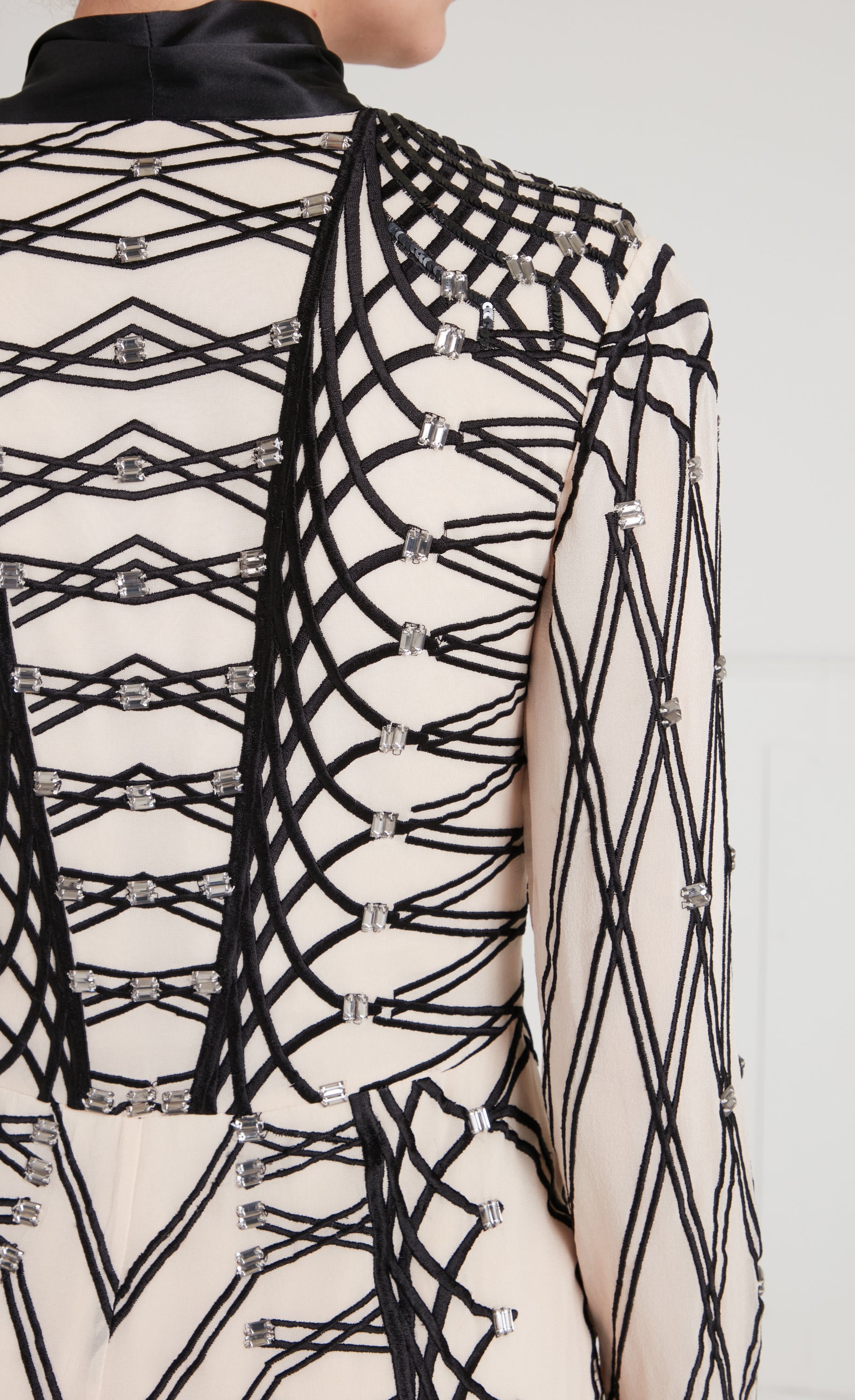 Cressida Tie Dress - Almond & Black