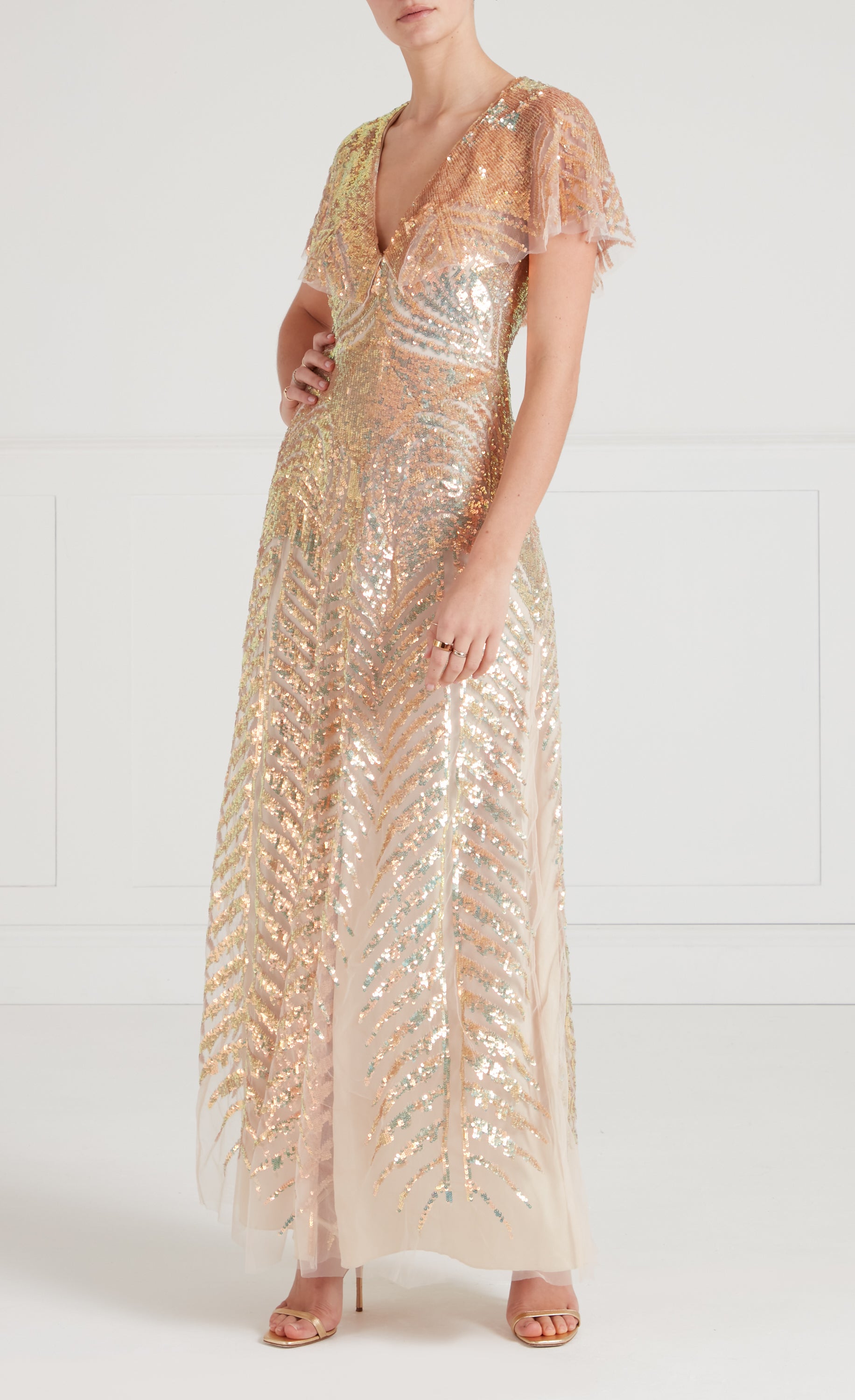 Dusk Long Dress - Gold