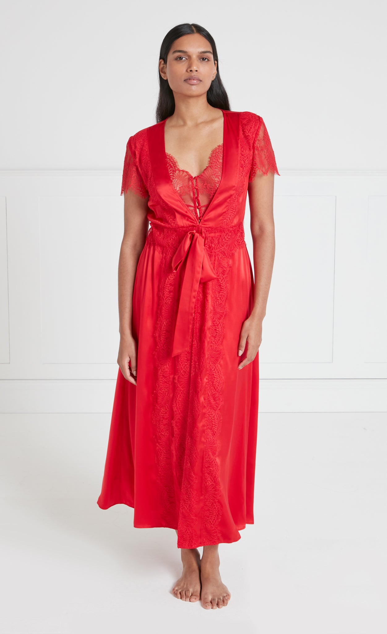 Red Robe All Viewpoints Gaia Robe - Red | Sleepwear | Temperley London – Temperley London (UK)
