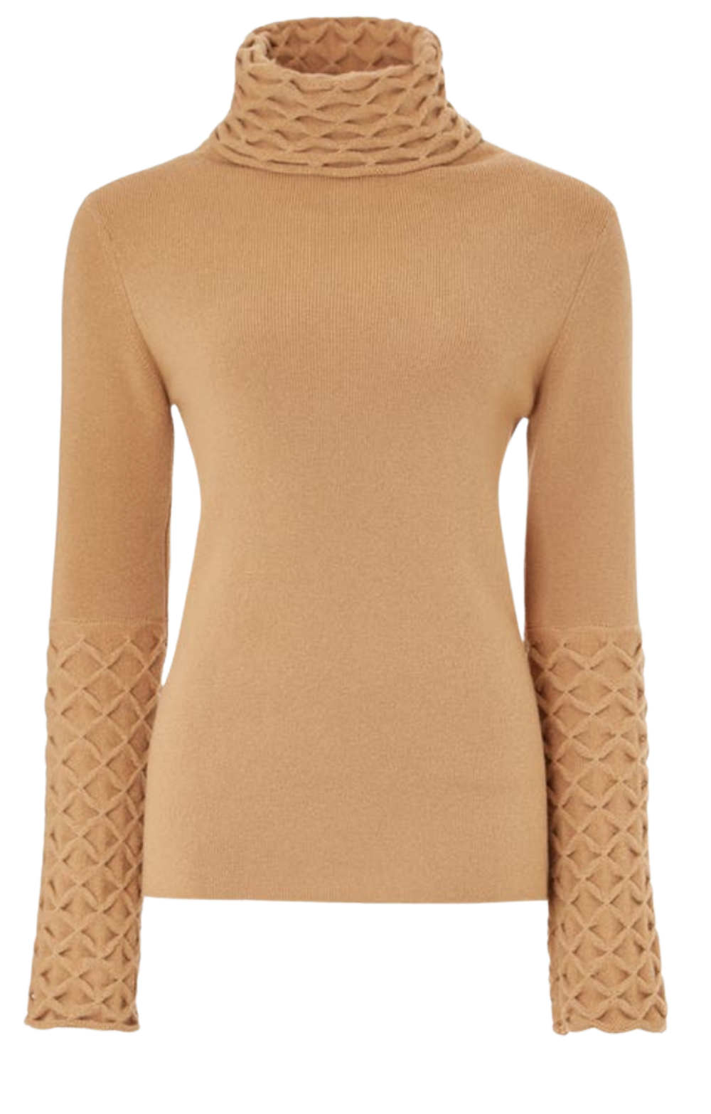 Honeycomb Knit Jumper - Camel