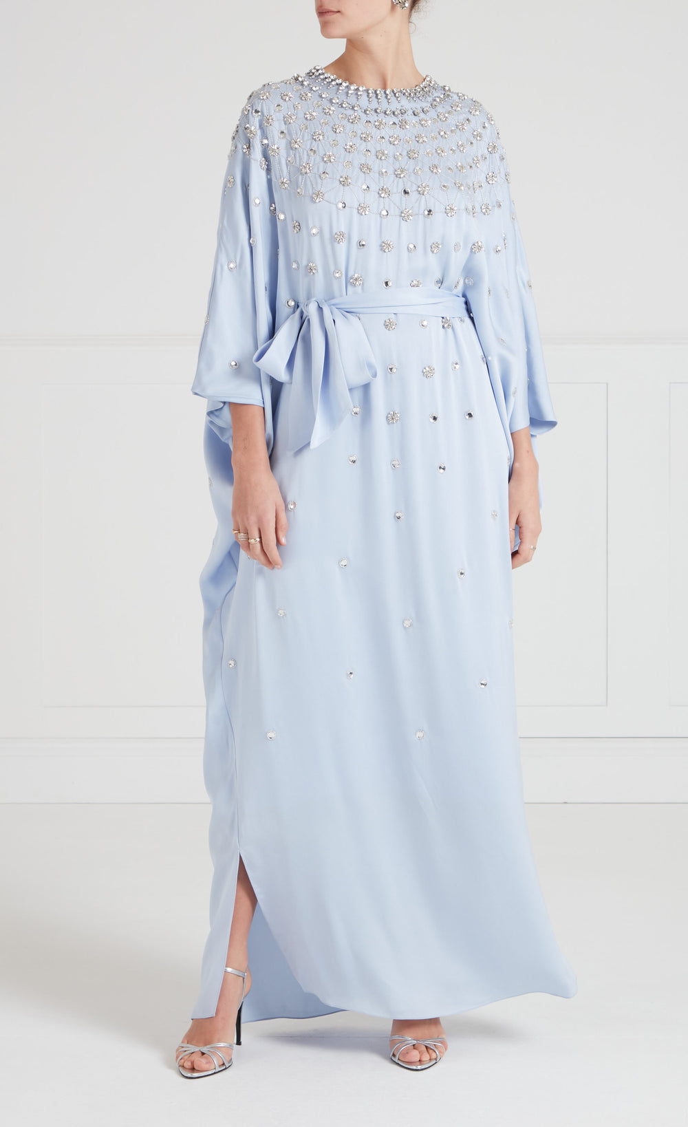 Layla Gown - Pale Blue & Silver