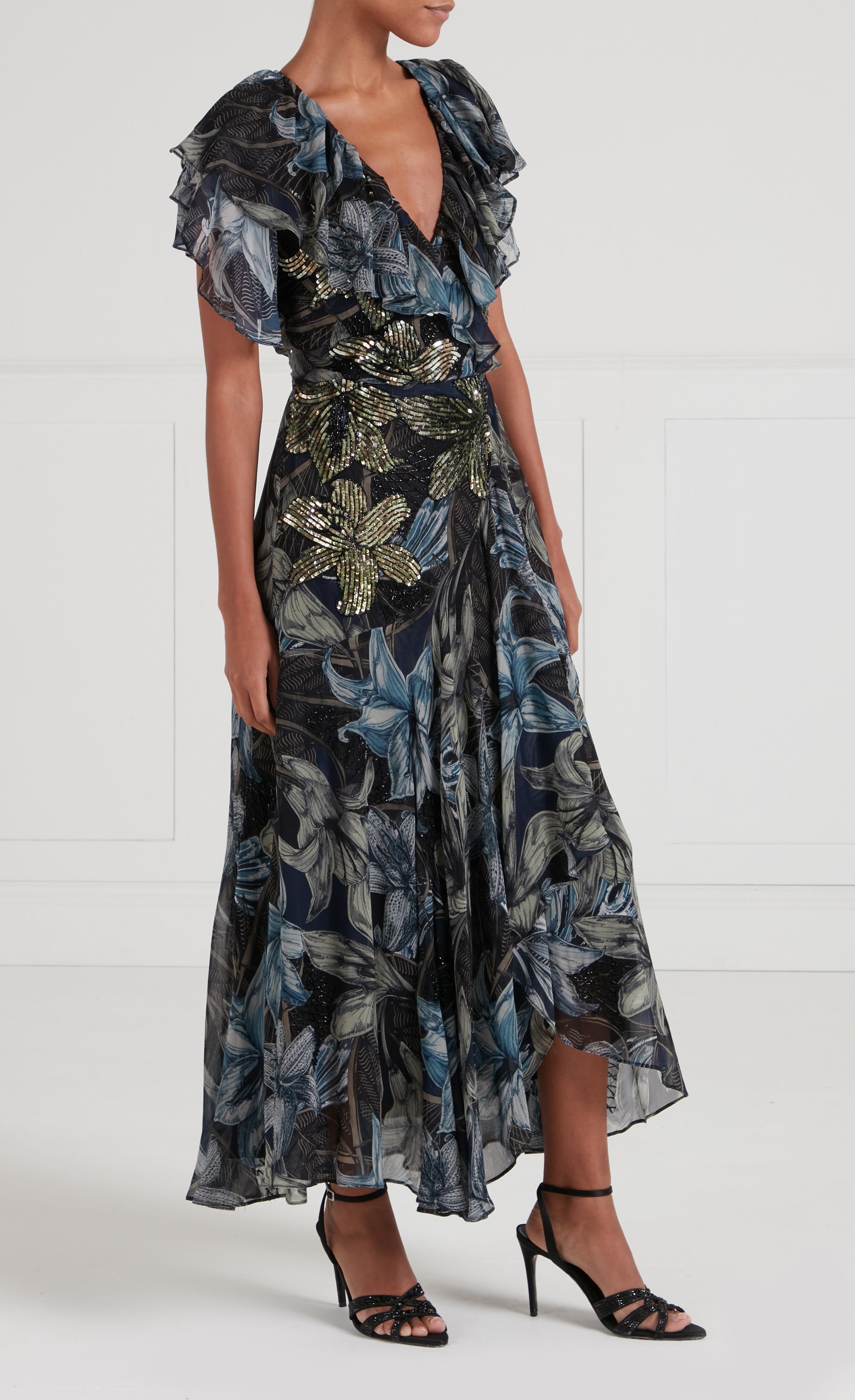Nerissa Wrap Dress - Sapphire Blue