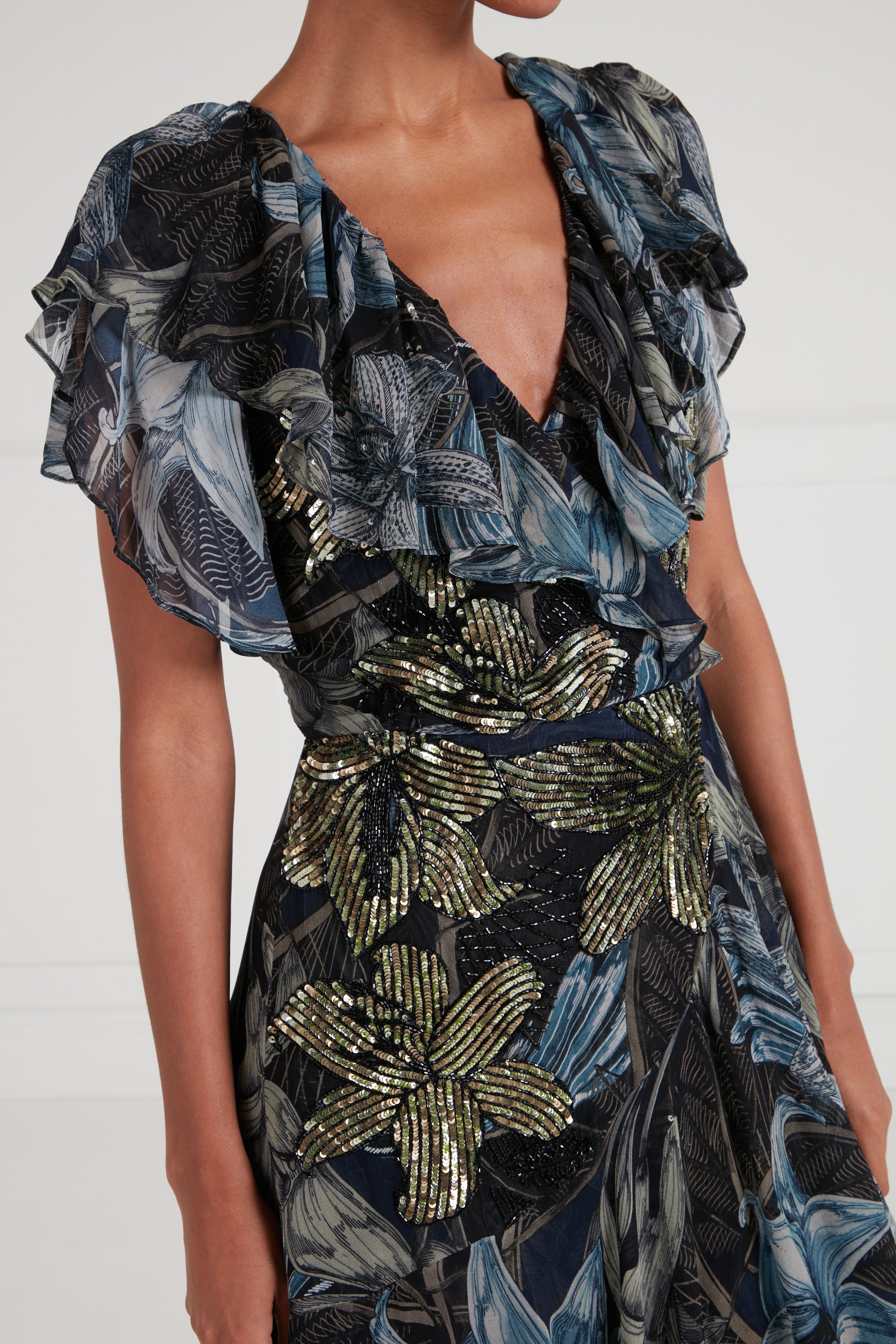 Nerissa Wrap Dress - Sapphire Blue