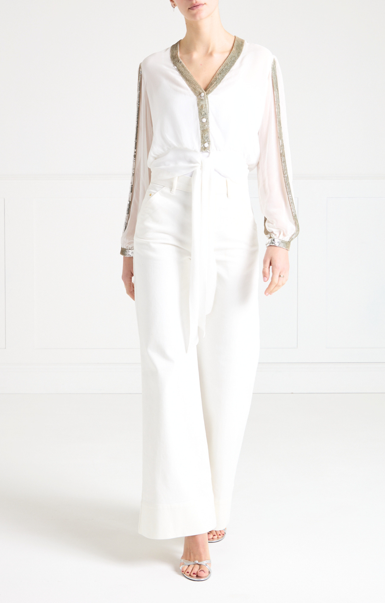 Raquel Wide-Leg Jean - White