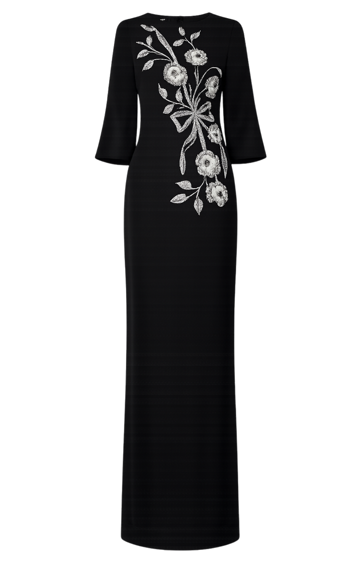 Lana Sleeved Gown - Black