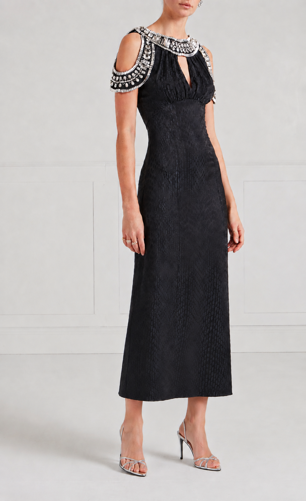 Pyramus Cold-Shoulder Dress - Black