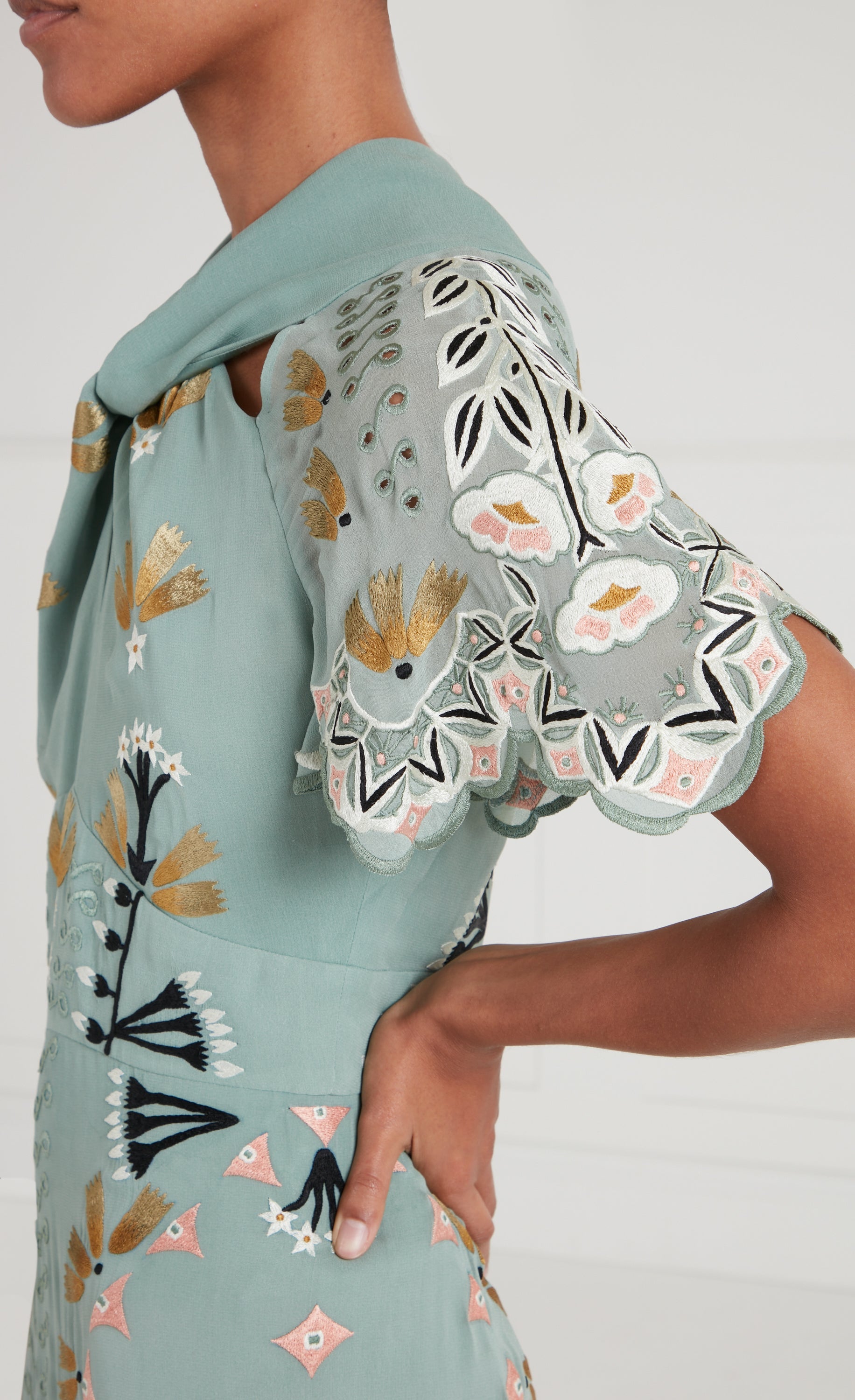 Rosalba Dress - Jade Green