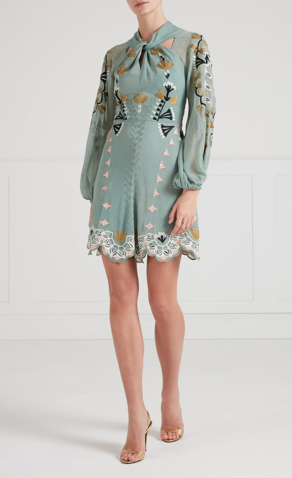 Rosalba Mini Dress - Jade Green