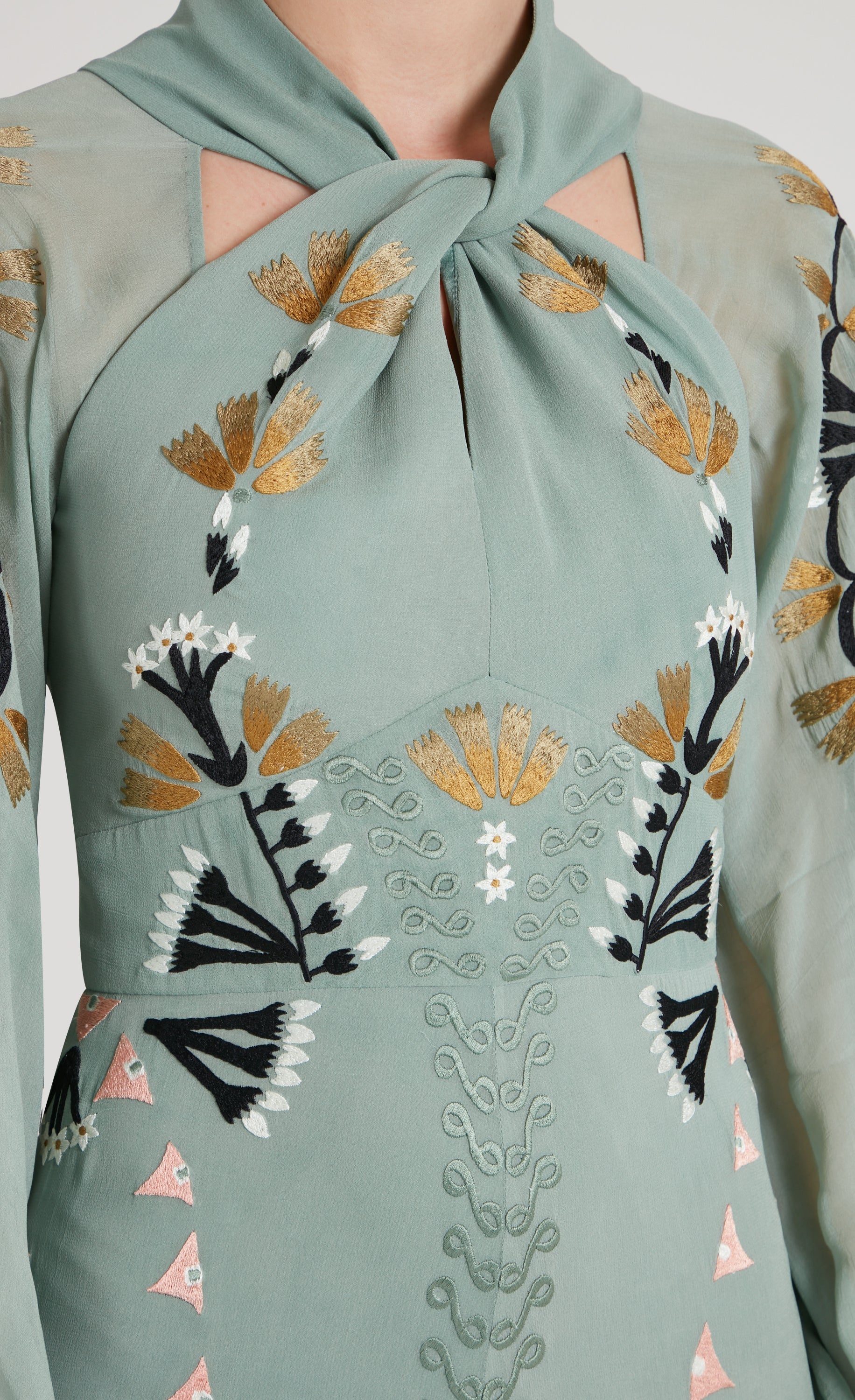 Rosalba Mini Dress - Jade Green