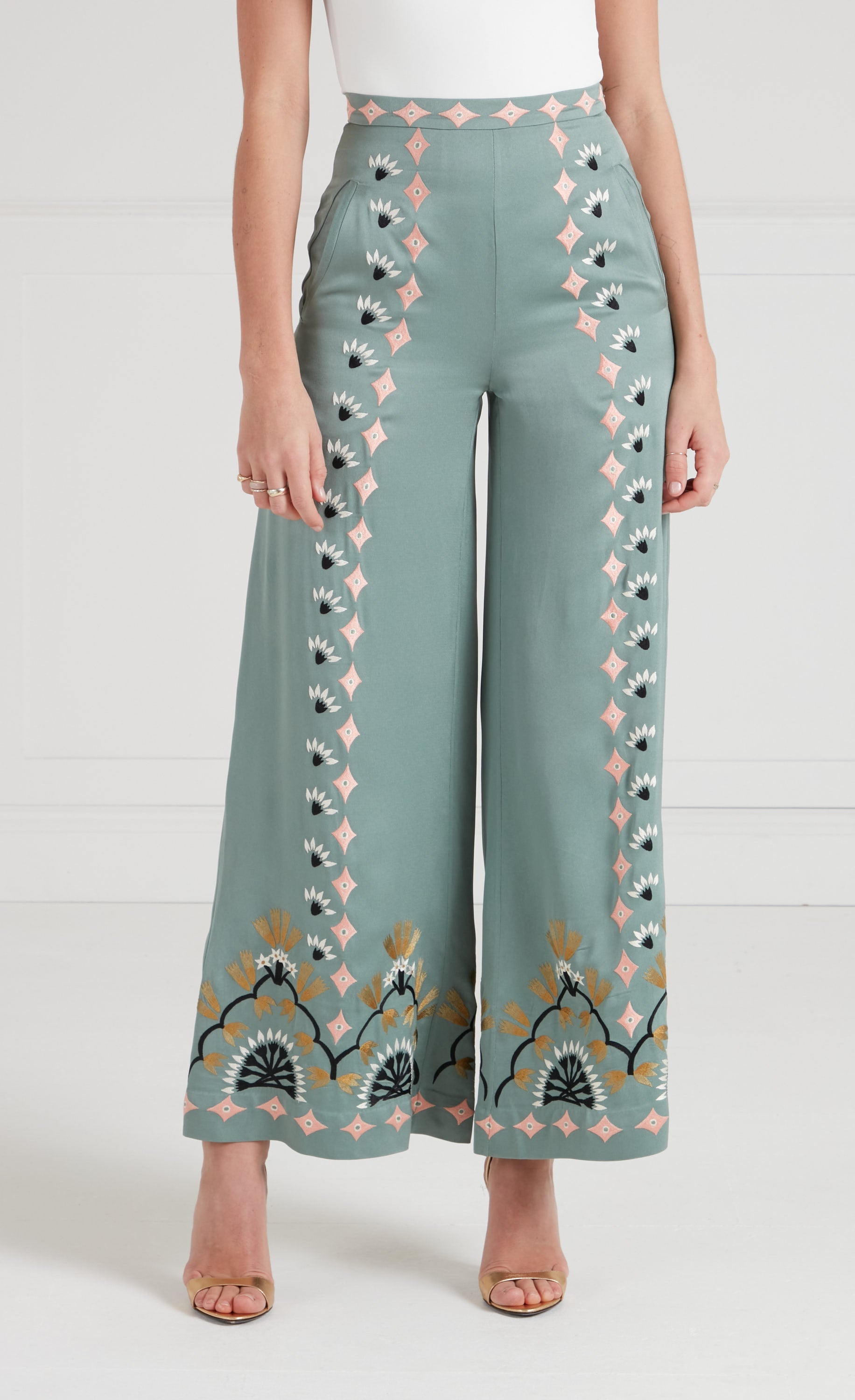 Rosalba Trousers - Jade Green