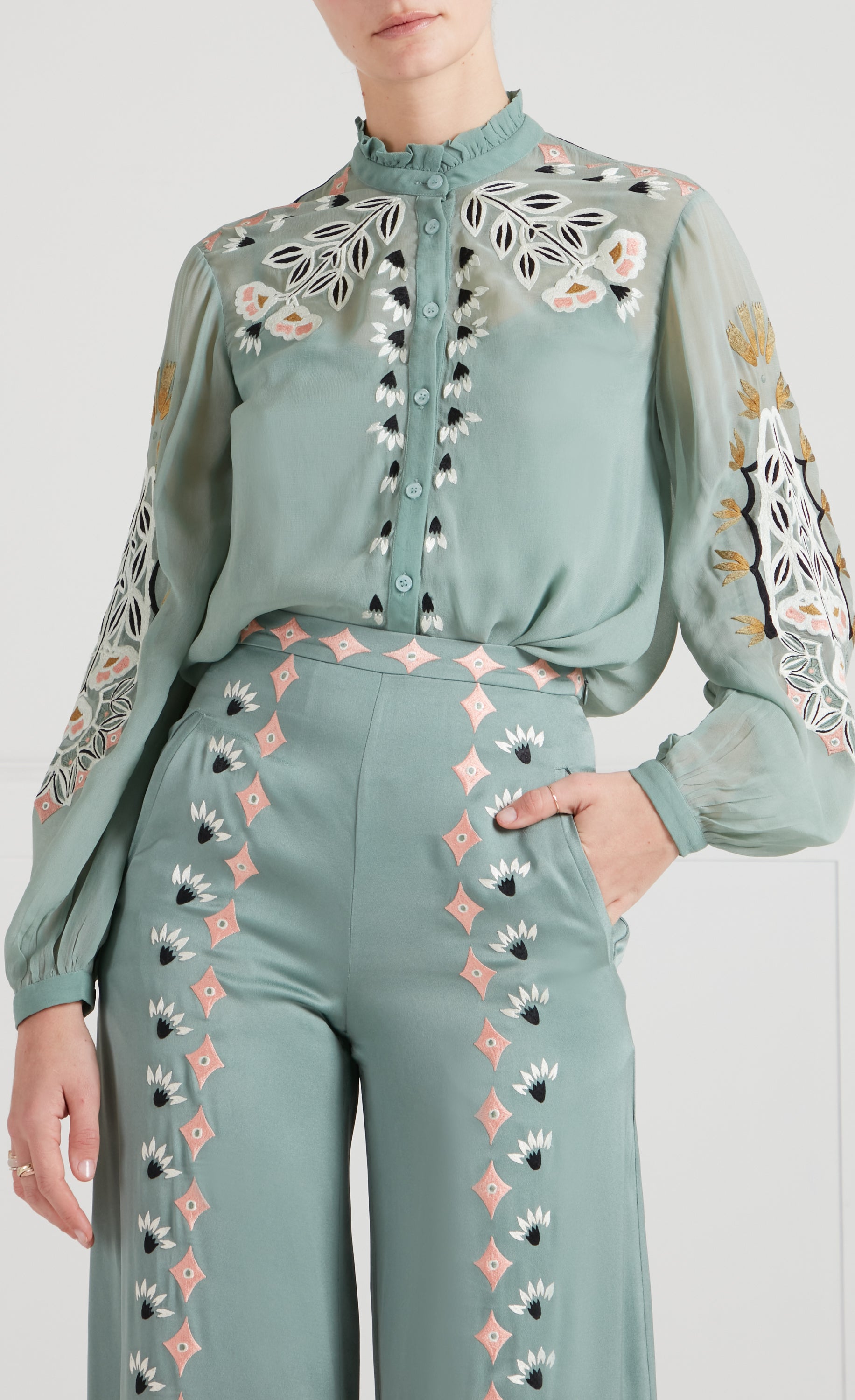 Rosalba Shirt - Jade Green