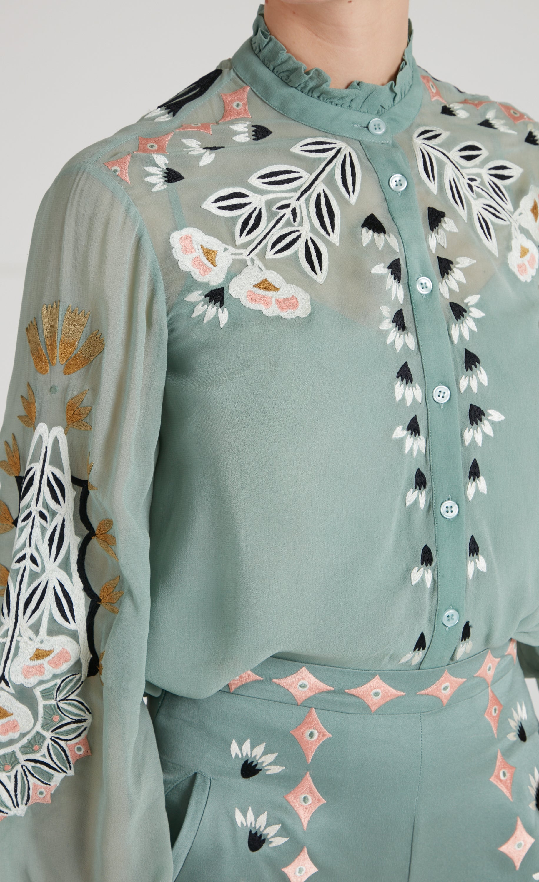 Rosalba Shirt - Jade Green