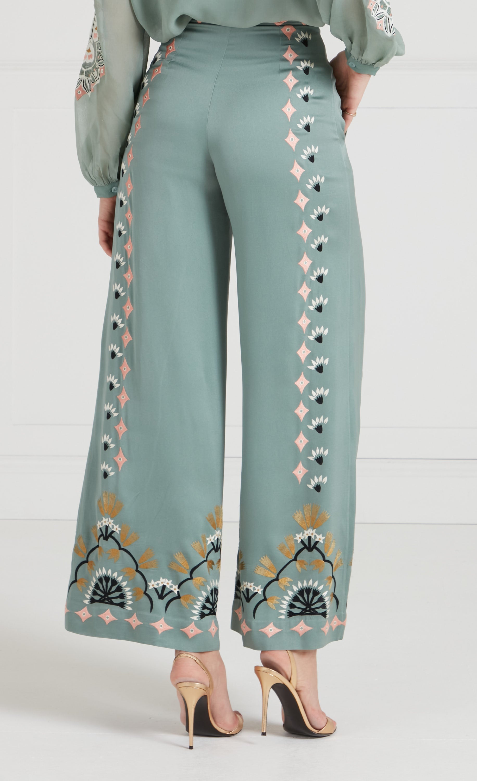 Rosalba Trousers - Jade Green