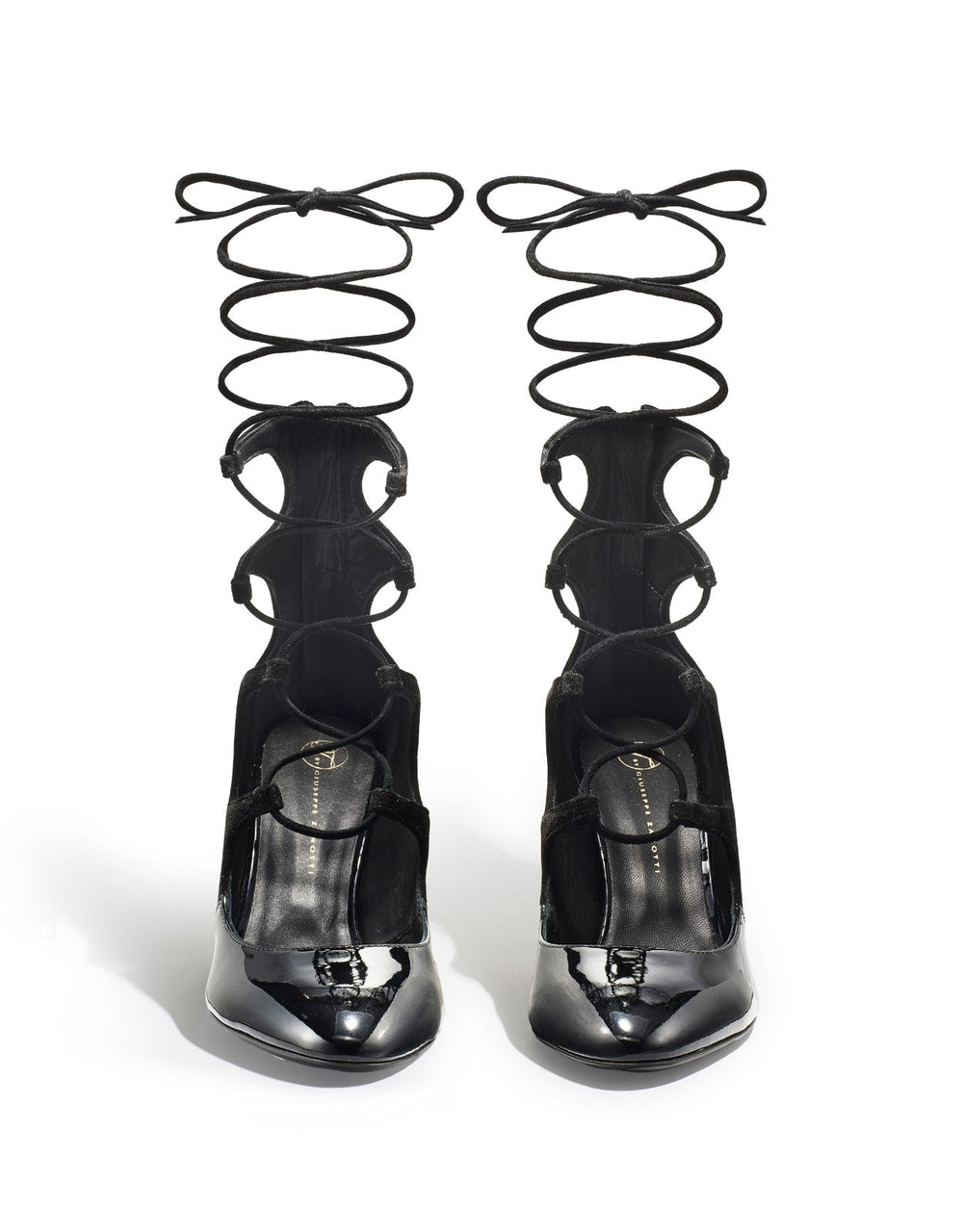 Siren Lace-Up Booties - Black