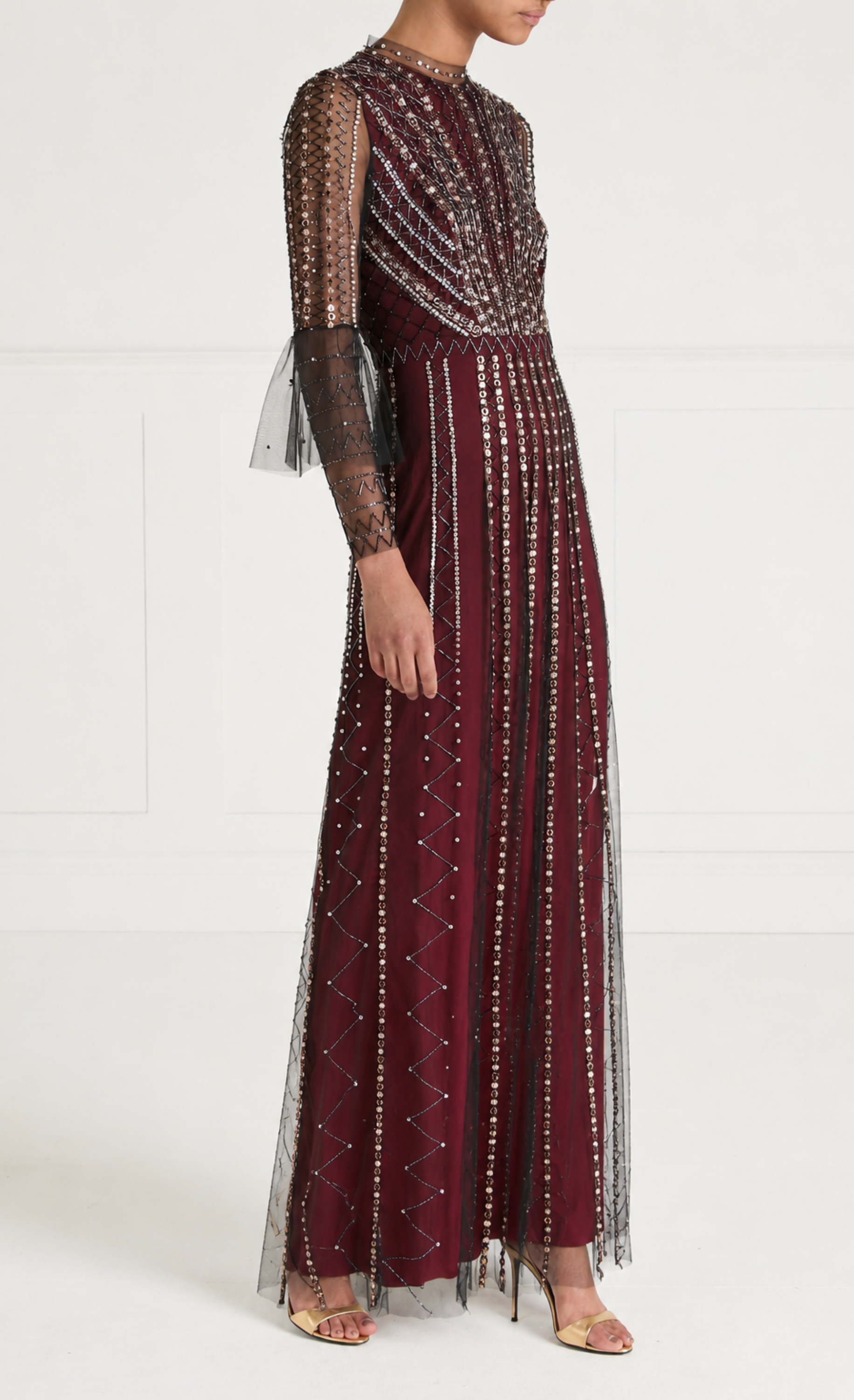 Sabel Tulle Gown - Claret