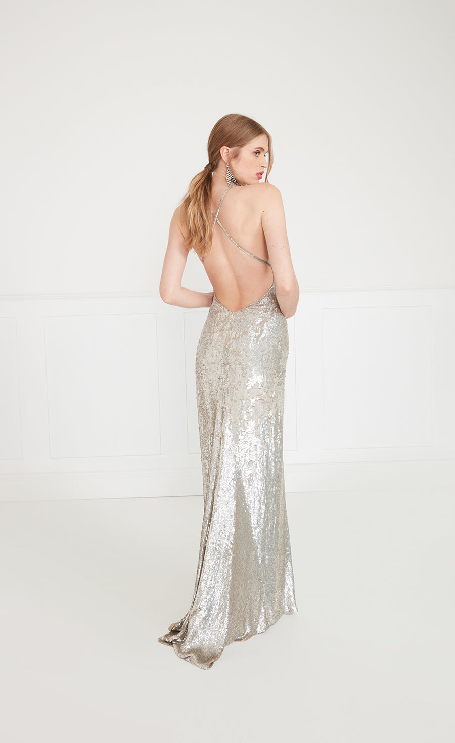 Tamir Long Dress - Silver