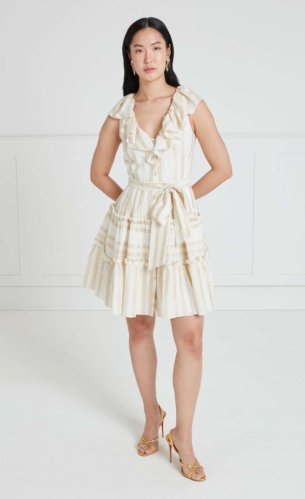 Benoto Mini Dress - Cream/Gold | Dresses & Jumpsuits | Temperley London Temperley London (UK) Benoto Mini Dress - Cream/Gold | Dresses & Jumpsuits | Temperley London Temperley London (UK)