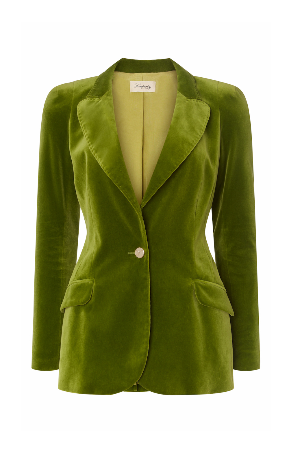Clove Velvet Jacket - Chartreuse
