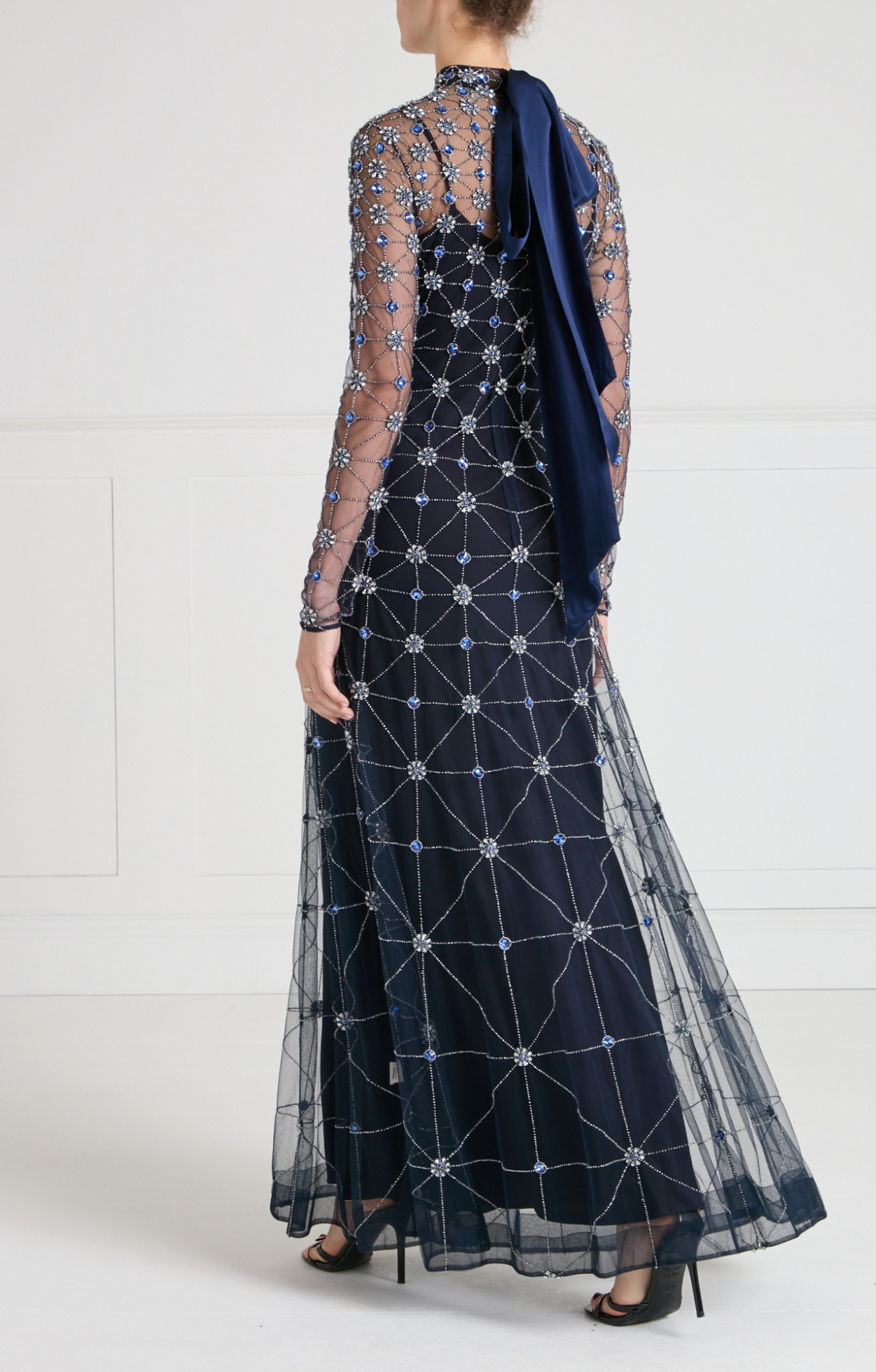 Crossbone Lattice Gown - Midnight