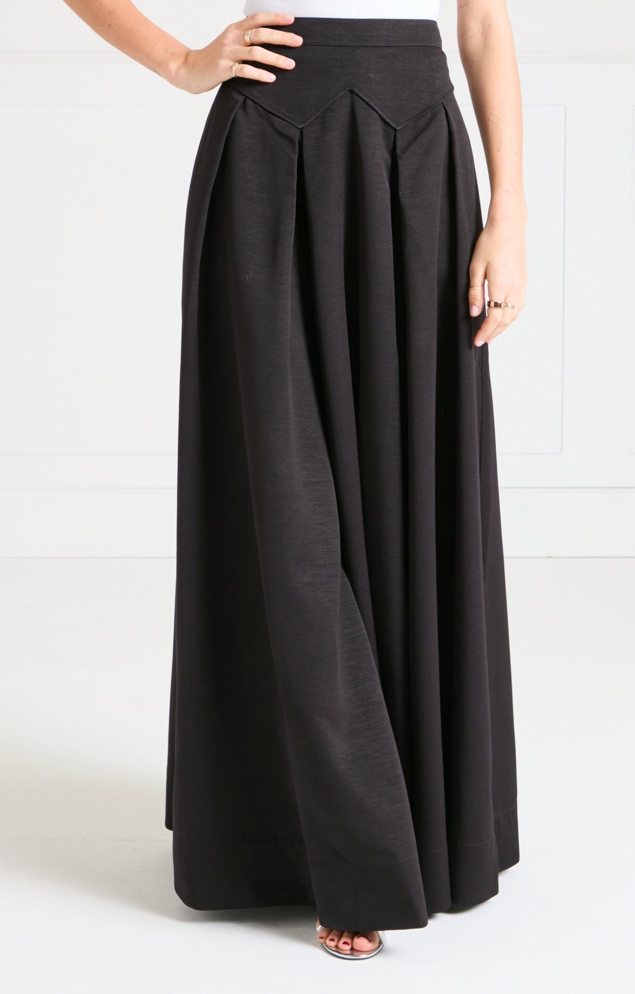 Elodie Full-Length Skirt - Black