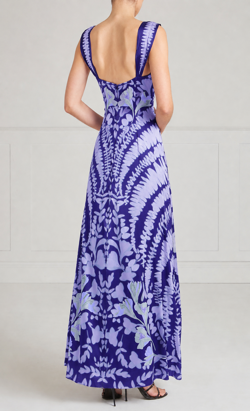 Ivy Strappy Gown - Lavender Blue