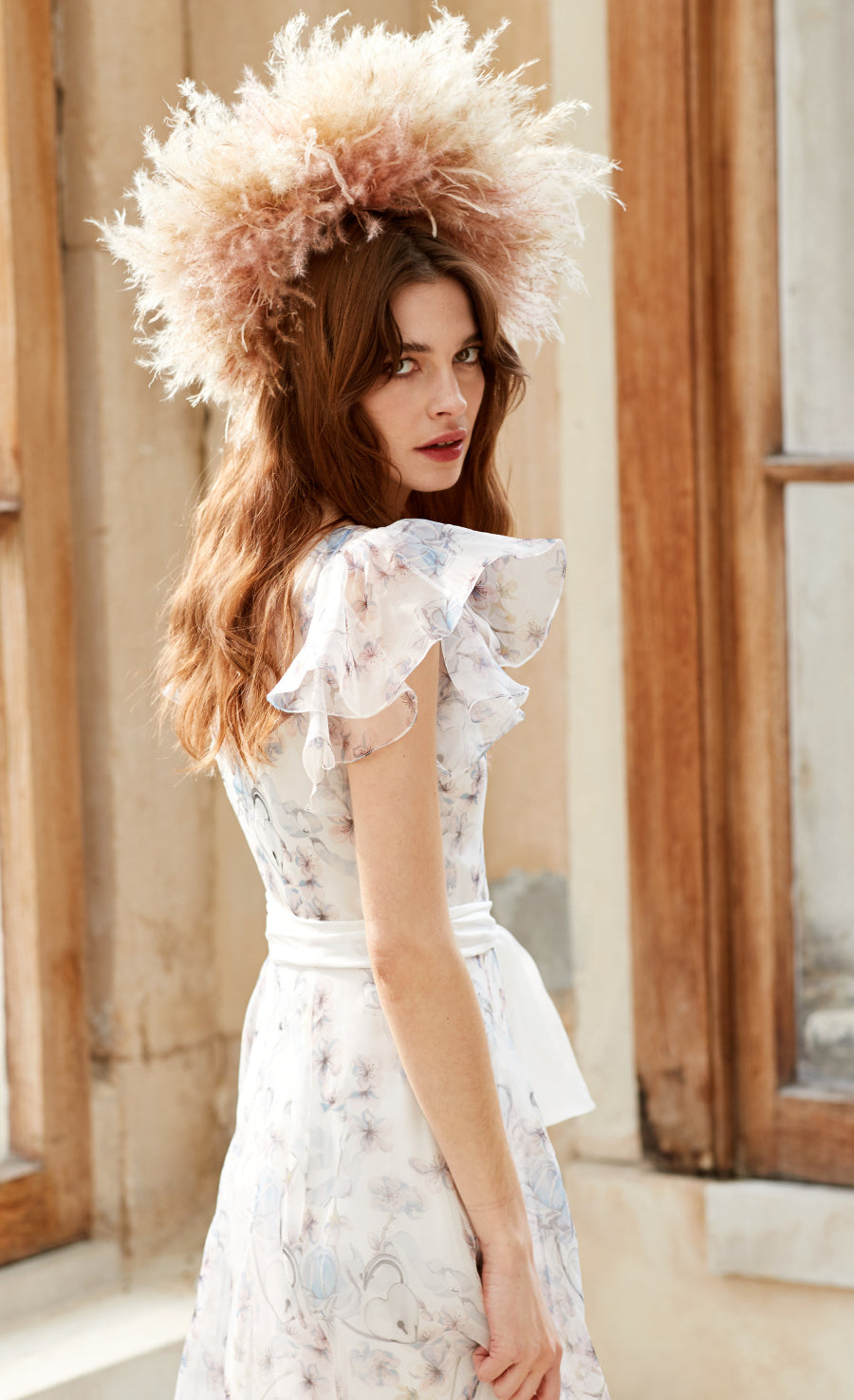 Poppy Ruffle Sleeved Dress | Bridal Dresses | Temperley Bridal