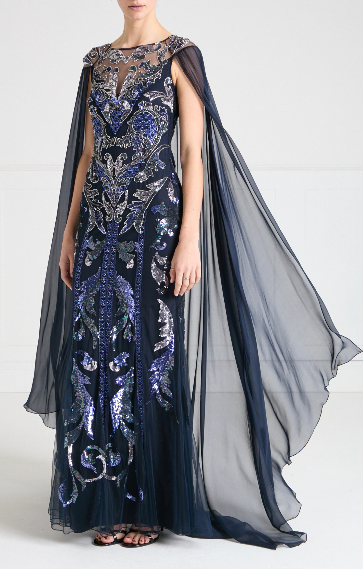 Novella Cape Gown - Midnight