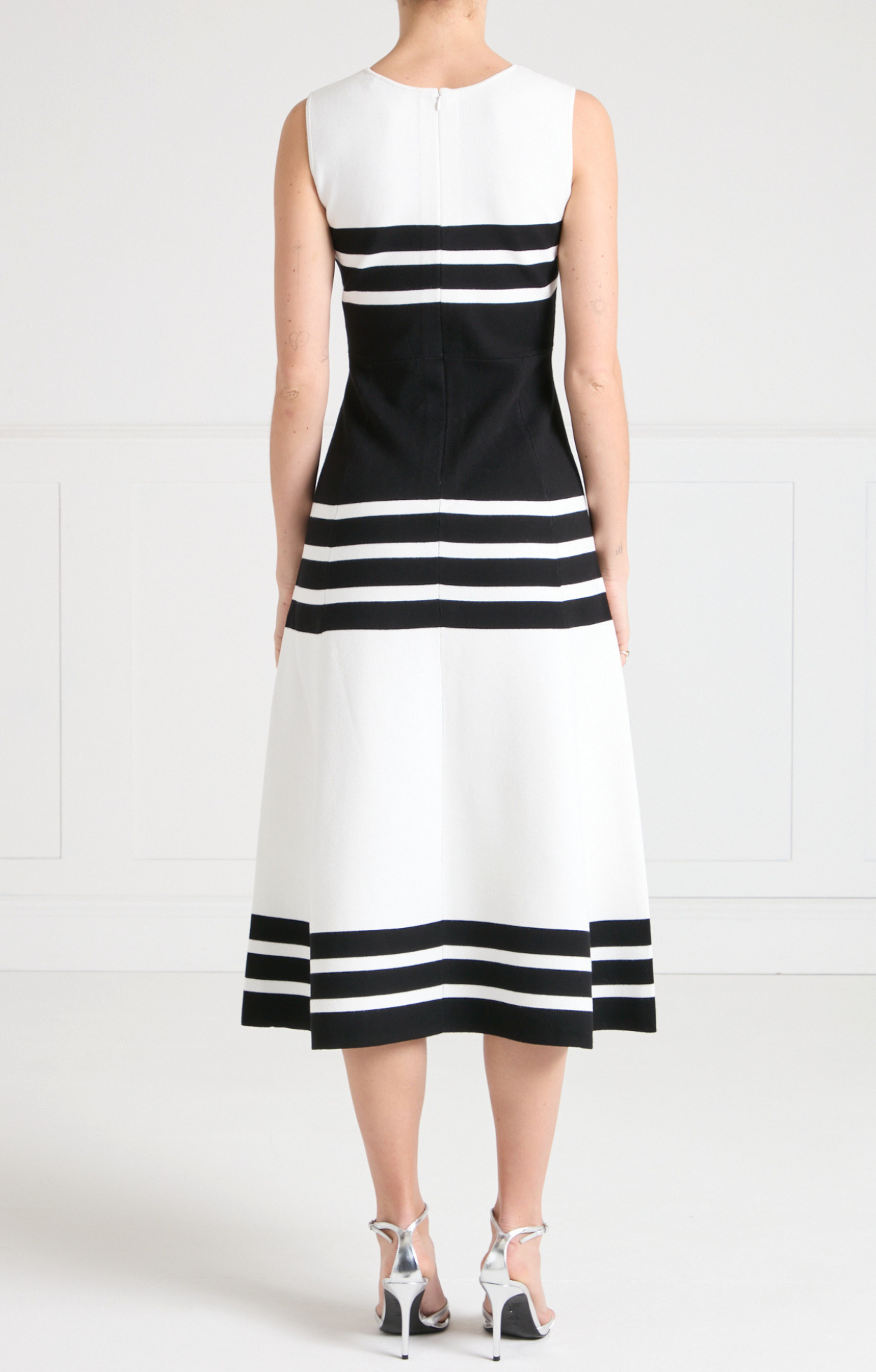 Sailor Knit Dress - Black/White
