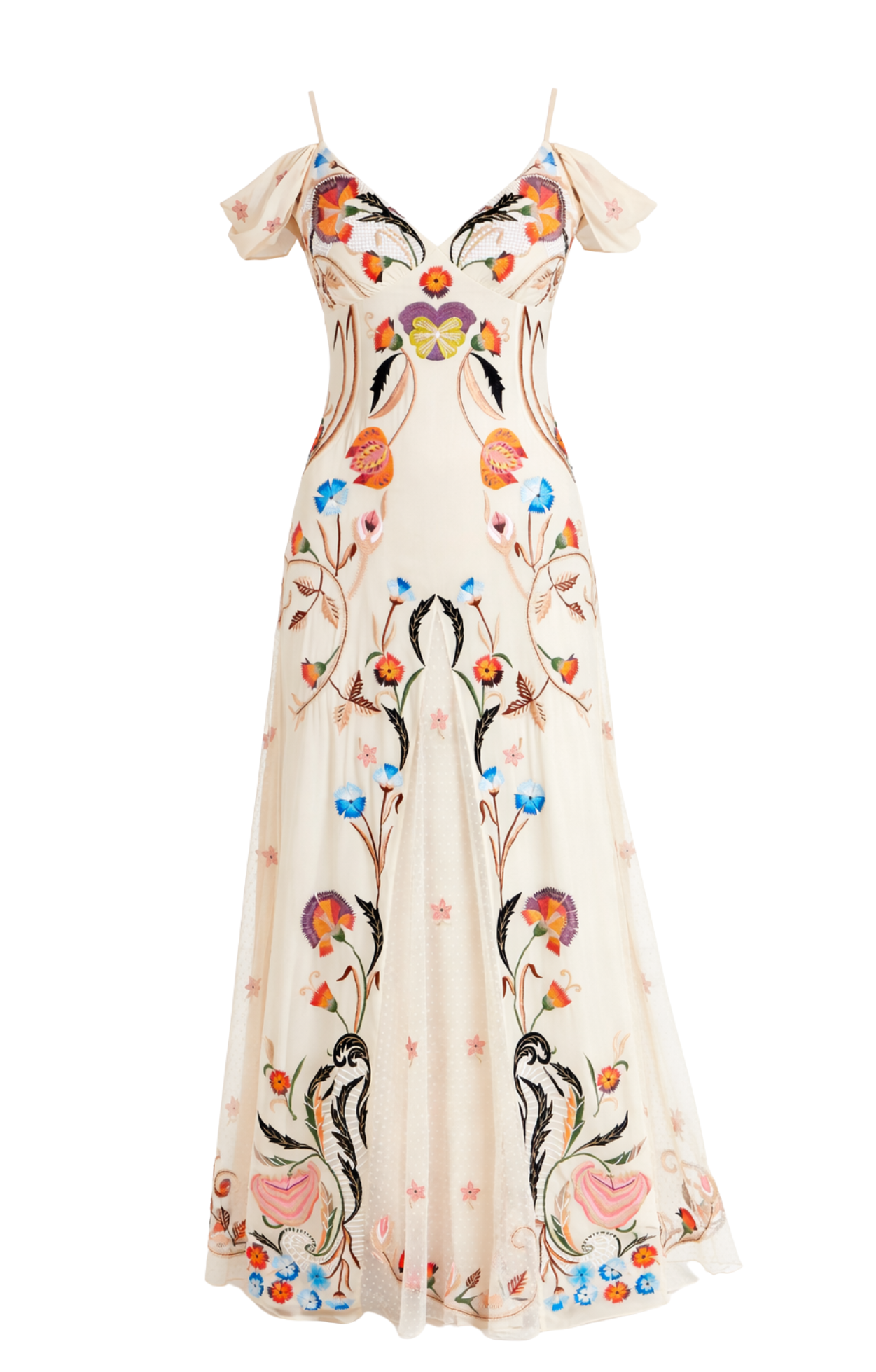 Toledo Strappy Gown - Almond Mix