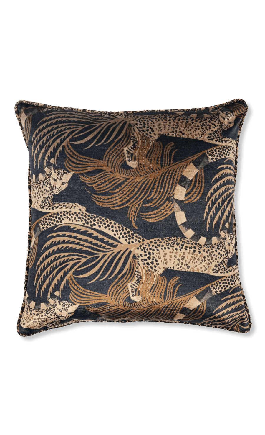 Delilah Velvet Cushion - Ancient Gold